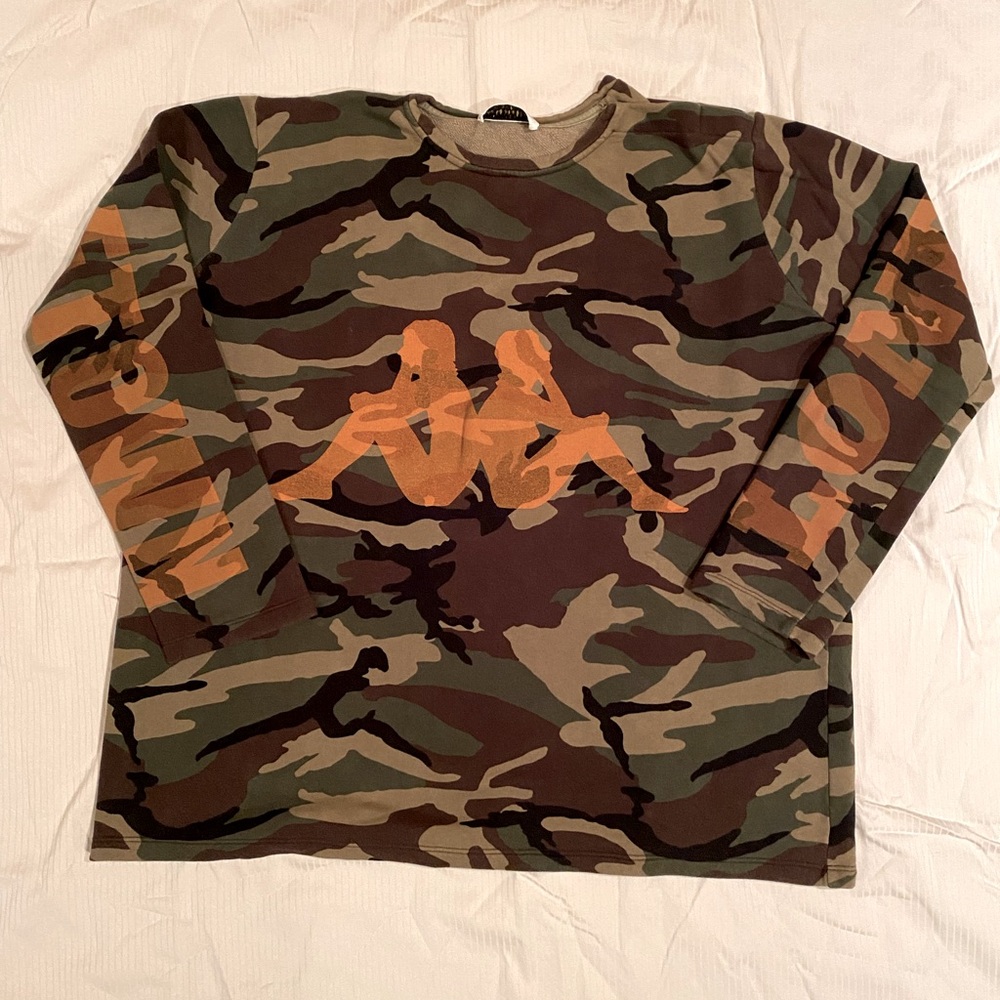 FAITH CONNEXION Oversized Camouflage Kappa Sweatshirt - XS (very oversized)